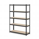 Warehouse Home 5 Shelf Storage Steel Muscle Rack With Wood Layer for sale
