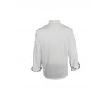 215 GSM Long Sleeve Chef Jacket With Black Pipings And Mesh Construction