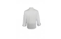 China 215 GSM Long Sleeve Chef Jacket With Black Pipings And Mesh Construction supplier