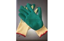 China 21 Yarn Knitted Industrial Working Gloves Latex Coated Free Sample supplier