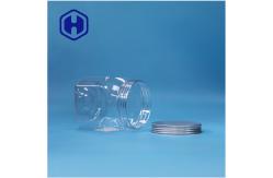 China Polygonal Shape PET Plastic Cookies Rock Candy Nuts Paper Jar Aluminium Lid supplier