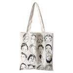 White Eco Canvas Bags With Clear LGO Beautiful Pictures Exterior Features for sale