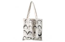 China White Eco Canvas Bags With Clear LGO Beautiful Pictures Exterior Features supplier