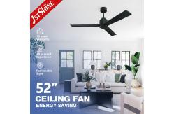 China Black 3 Solid Wood Blades Quiet Ceiling Fan With Remote Control supplier