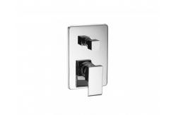 China Flush Mounted 180mm Length Wash Basin Taps Wall Mounted Single Lever Faucet supplier