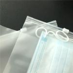 Disposable Mask Packaging Heat Seal Bags Zipper Top Gravure Printing With Window for sale