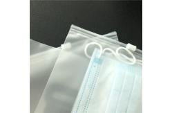 China Disposable Mask Packaging Heat Seal Bags Zipper Top Gravure Printing With Window supplier