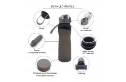 China LFGB Certification Collapsible Silicone Water Bottle , 4 Cap Styles supplier