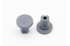 China Grey Chlorobutyl Rubber Stopper , Small Rubber Stoppers For Medicinal Glass Vials supplier