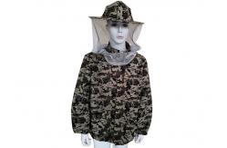 China Free Size Polyester Camouflage Beekeeping Jacket With Protective Bee hat supplier