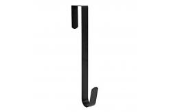 China Metal Single Hook Black White Wreath Hanger For Front Door supplier