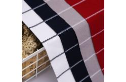 China Pure Cotton Single Jersey Fabric Lightweight Breathable Striped Soft Texture supplier