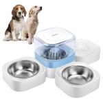 2 Stainless Steel Automatic Water Feeder Raised Dog Cat Bowl 10cm for sale