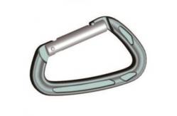 China Snap Hook Mini Locking Carabiner Clip Aluminum Climbing Carabiner 81x47mm supplier