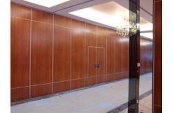 China Office Sound Proof Partition Wall , Melamine Surface Sliding Folding Acoustic Room Dividers supplier