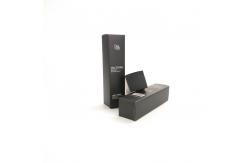 China Folding Paper Box Packaging Matte Black Rectangular For Essence Serum Skin Care supplier