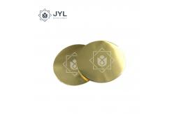 China Recyclable Engraved Candle Lids , Lightweight Rustproof Candle Gold Lid supplier