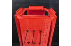China Four Tiers Pegboard Display Rack With Holder Custom Logo supplier