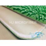 Easy Cleaning Green Microfiber Reusable Mop Pads / Chenille Mop Pad for sale