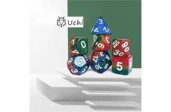 China Shin Golden Powder Rainbow Resin Boarding Dice Set Dragon and Dungeon supplier