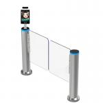 Acrylic Glass Rotating Swing Barrier Turnstile With Face Fingerprint Recognition System for sale