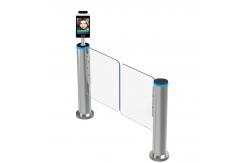 China Acrylic Glass Rotating Swing Barrier Turnstile With Face Fingerprint Recognition System supplier