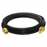 50 Feet WiFi Antenna Extension Cable Coaxial RP-SMA Male to RP-SMA Female Bulkhead Mount Double Shielded & Low Loss for sale