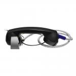 ABS Material Corded Phone Handset / Basic Telephone Handset With Armored Cord for sale