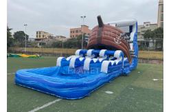China Commercial Pirate Ship Slides Inflatable Water Games With Pool supplier