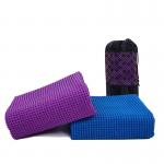 Portable Absorbent Recycled Eco-friendly Suede Custom Microfiber Yoga Towel With Grab Anti Slip for sale