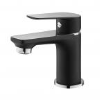 Single Lever Wash Basin Faucet Cold and Hot Water Available Black and chrome for sale