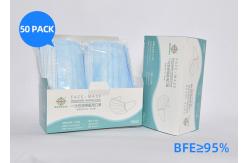 China Breathable Protective 3 Ply Surgical Face Mask Disposable Latex Free supplier