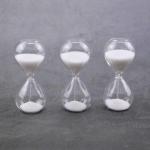 White Mini Hourglass Sand Timer  1 Minutes Shower Timer Hourglass for sale