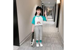 China ODM Spring Worsted Casual T Shirts Girls Tops 95% Cotton 5% Spandex supplier