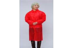 China Red Shirt Collar 106cm Microporous Disposable Protective Gown supplier