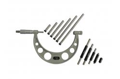 China 0-150mm Interchangeable Anvils Outside Micrometer With Ratchet Thimble For Easy Application supplier