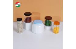 China High Transparent Airting Plastic Can with Screw Top for Nuts Peanuts supplier