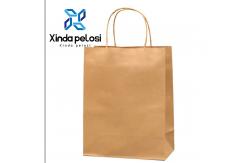 China Brown Kraft Paper Bag With Handle Food Packing Bag Biodegradable Machines Making supplier