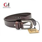 Matte Authentic Genuine Leather Belt Practical Reddish Brown Color for sale