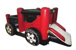 China New inflatable blast zone themed combo PVC material red small car inflatable combo supplier