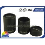 Personalized 3 Pieces Black Rigid Paper Cans Packaging Fancy Cylinder Gift Boxes for sale