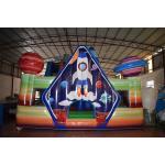Spaceship Inflatable Fun City With Fence Wall Around / Party City Bounce House for sale