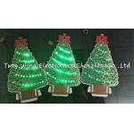 Christmas Tree Shaped Flashing  LED Module , Fiber Optic greeting card sound modules