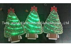 China Christmas Tree Shaped Flashing  LED Module , Fiber Optic greeting card sound modules supplier