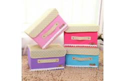 China Portable 420D 600D Non Woven Closet Underwear Storage Box With Lid supplier