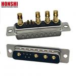 9w4 Solder Wire Communication D Sub Connector Gold Plated Male Mixed High Current 5+4 Core for sale