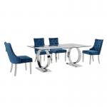 12mm Tempered Glass Dining Table With Stainless Steel Legs 200cm for sale