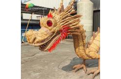 China Steel Frame Custom Made Animatronics Straw Handmade Dragon supplier
