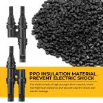Waterproof Y Solar PV Connectors Practical FMM+MFF 2 Pairs Lightweight