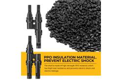 China Waterproof Y Solar PV Connectors Practical FMM+MFF 2 Pairs Lightweight supplier